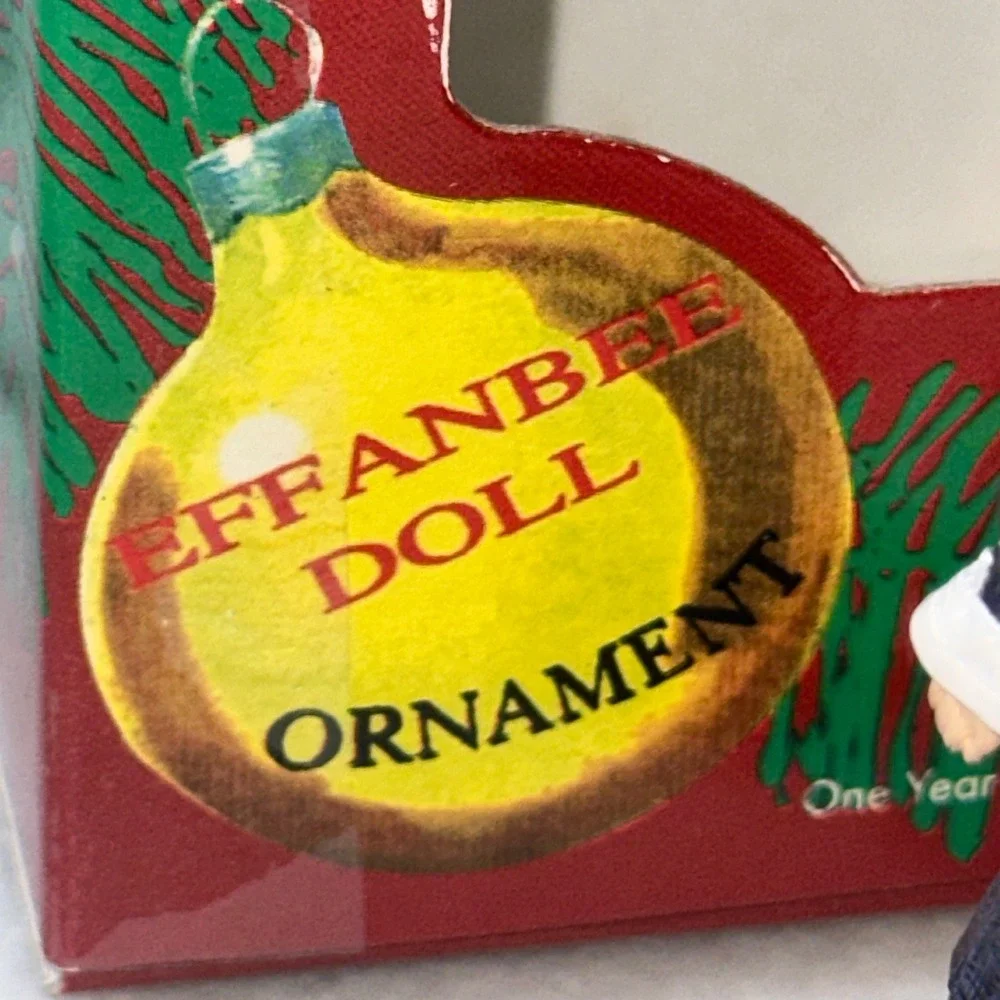 Effanbee Doll Company Christmas Ornament Series 1999 Girl Figurine Navy Coat